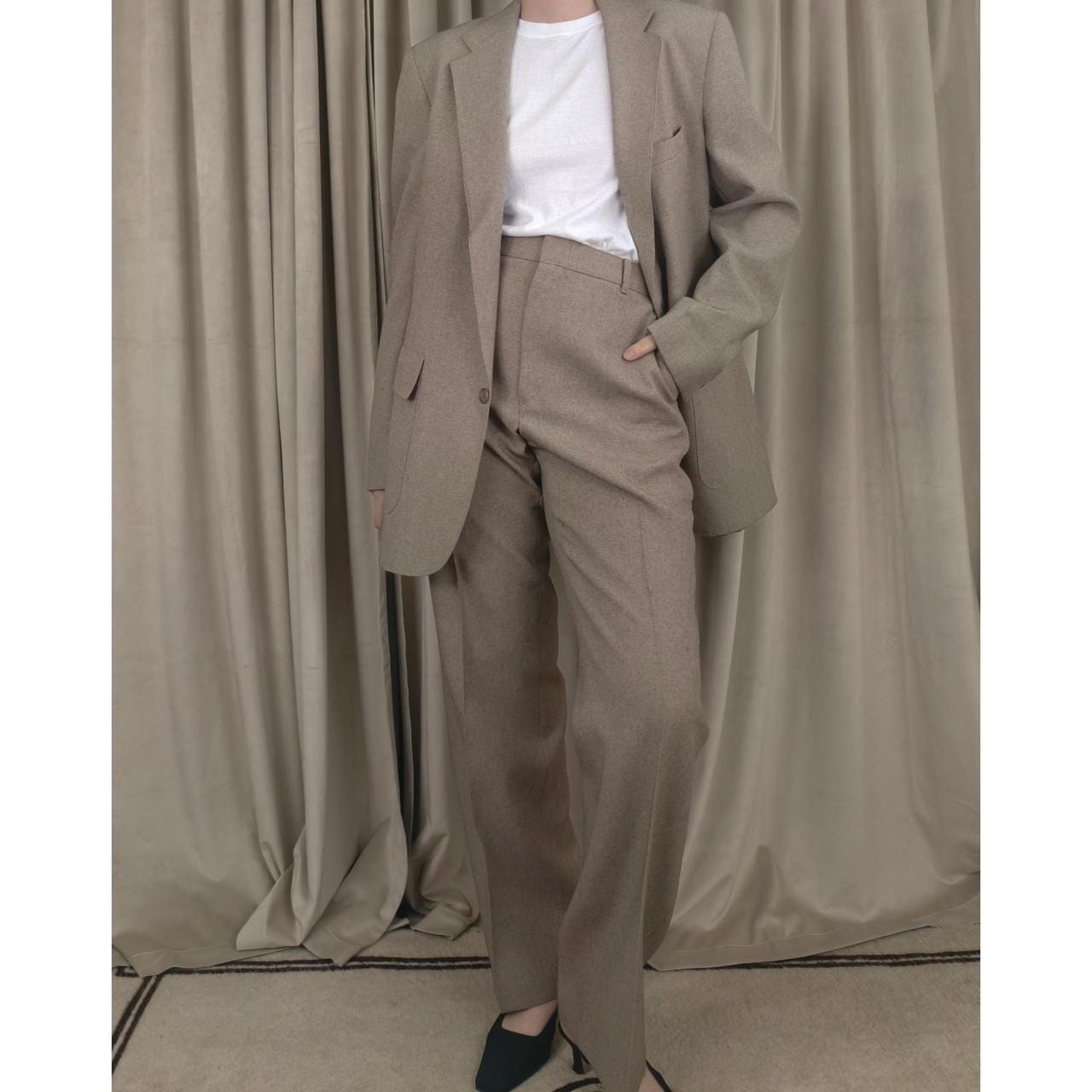 Vintage Boyfriend Levi's Active Suit Tan Suit Pantsuit