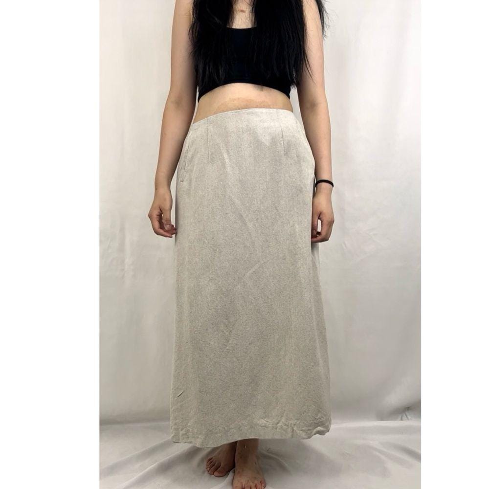 Vintage Harve Benard Grey Linen Blend Pencil Skirt