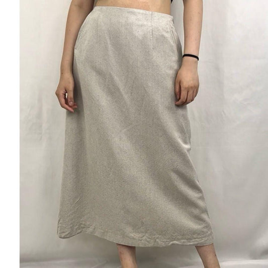 Vintage Harve Benard Grey Linen Blend Pencil Skirt