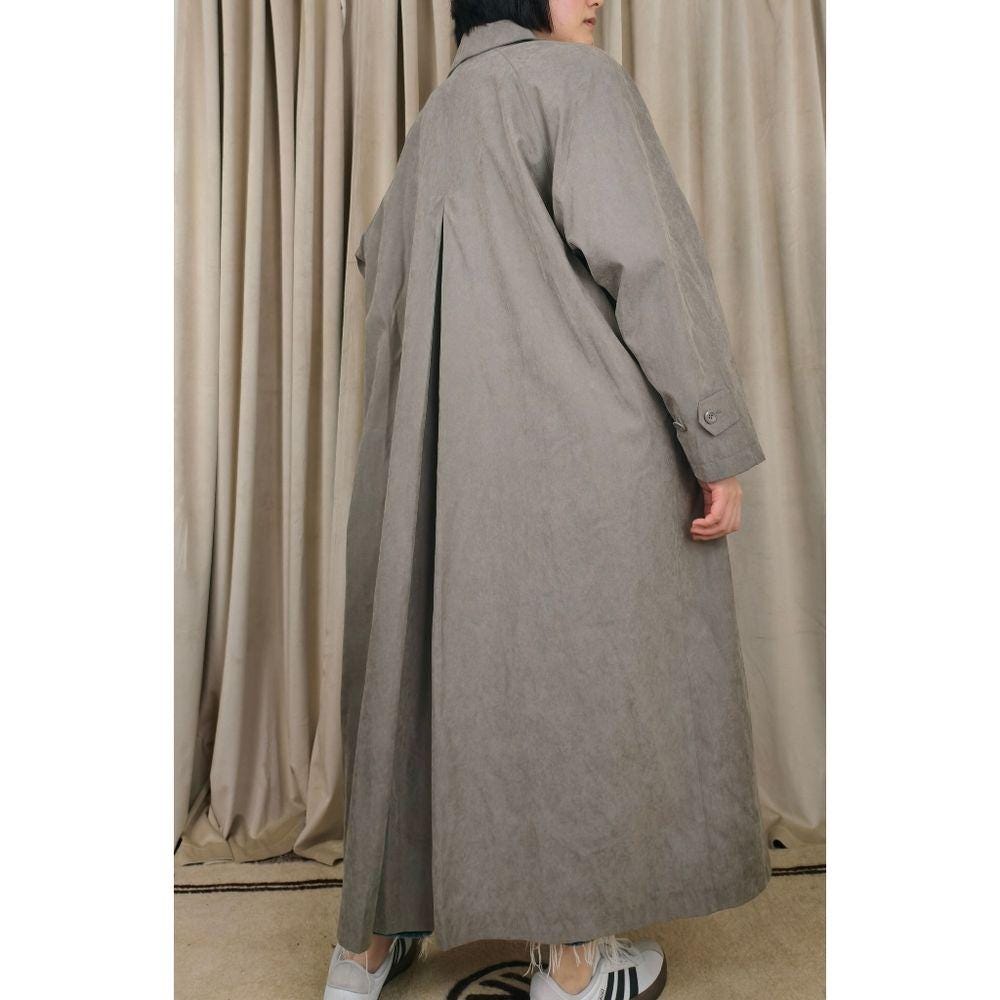 Vintage FSL Gray Full Length Trench Coat with Detachable Lining