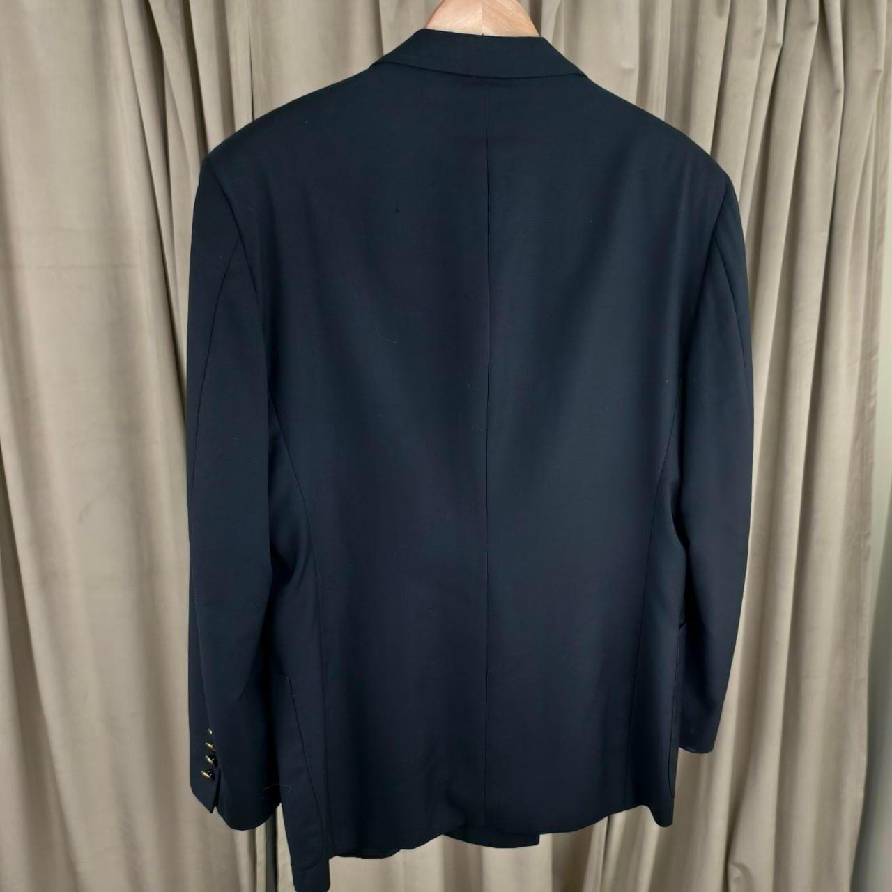 Vintage Navy Blue Double Breasted Oversized Boyfriend Blazer