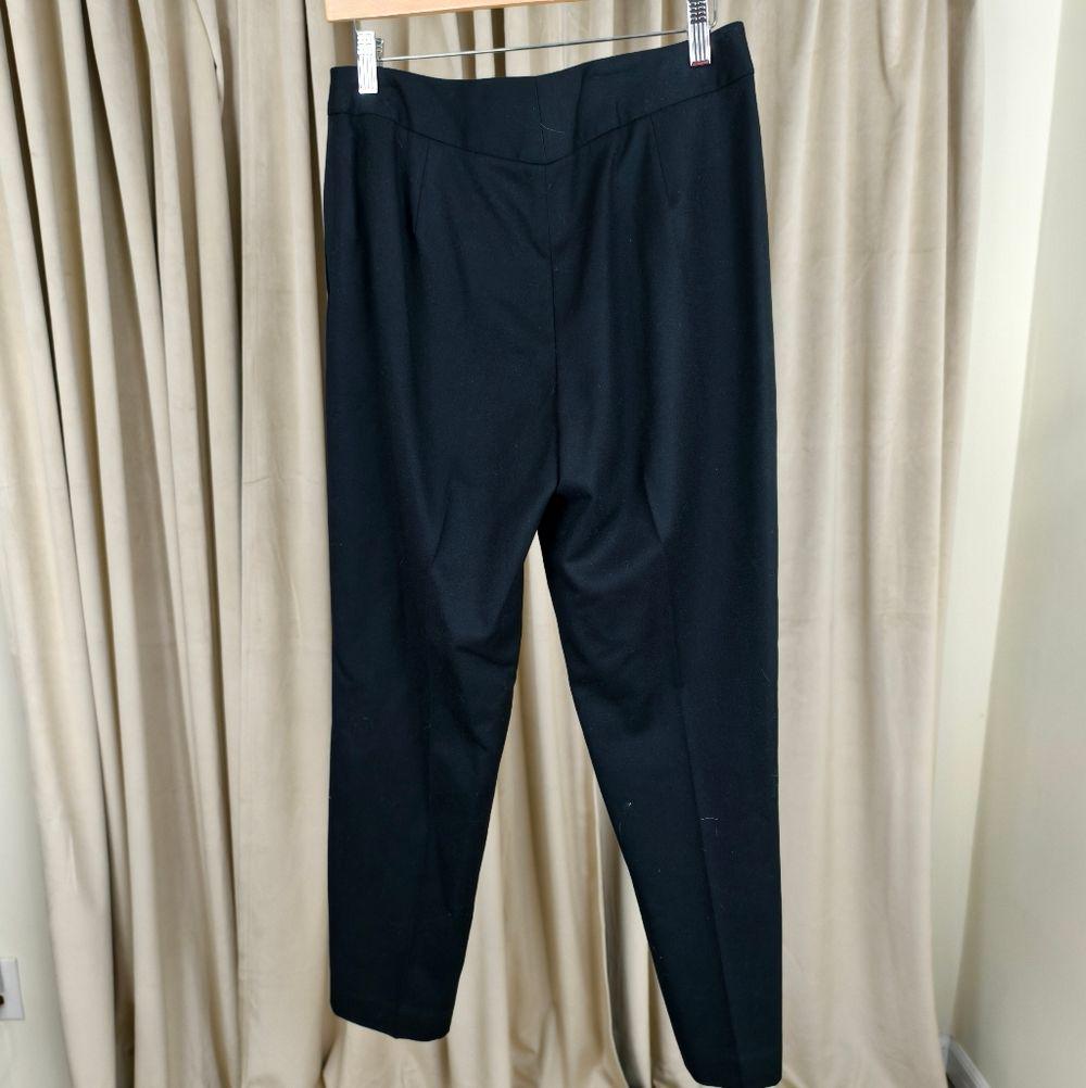 Vintage Rafelle Classic Black Wool Cigarette Pants Trousers