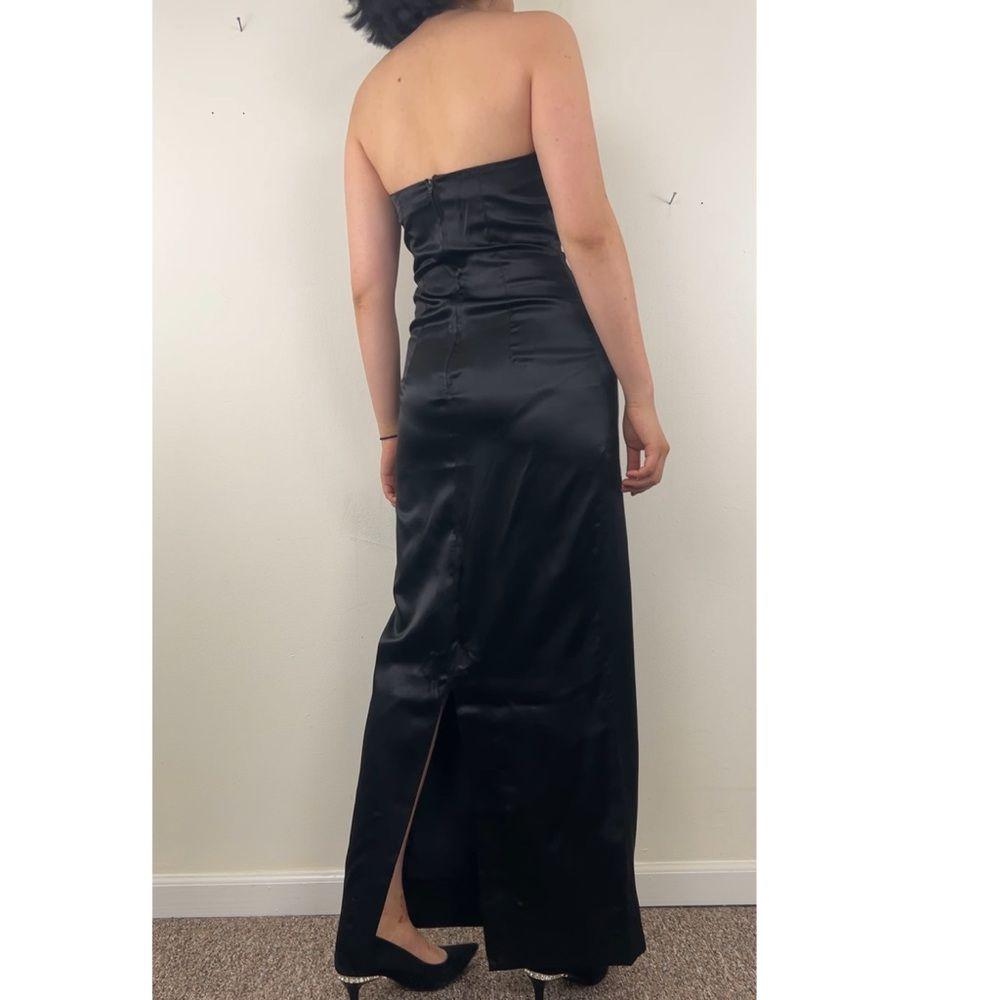 Vintage Handmade Tailored Strapless Satin Evening Gown