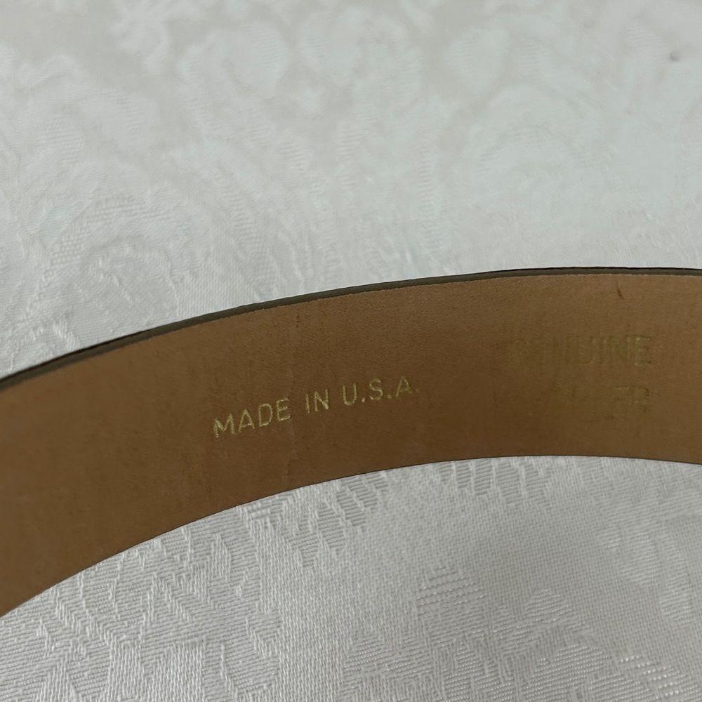 Vintage Carlisle Brown Green Snakeskin Belt with Gold Buckle