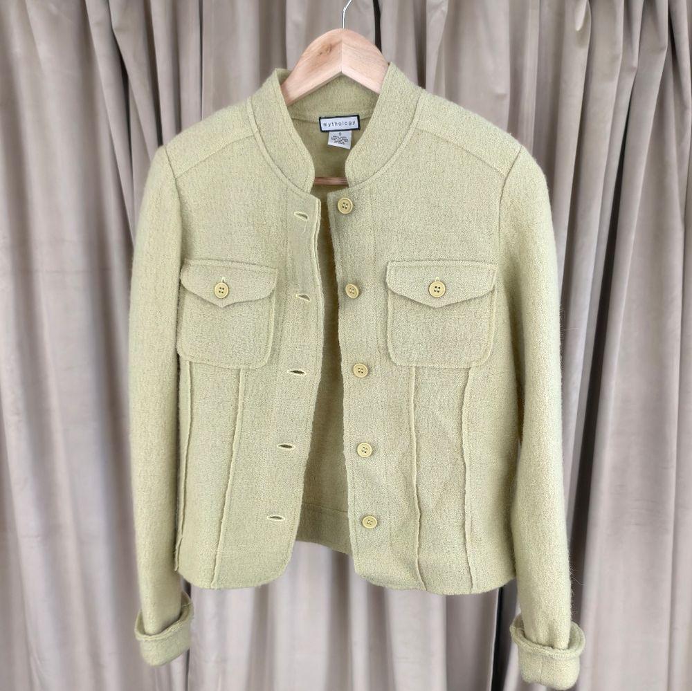 Mythology Light Pastel Green Wool Jacket