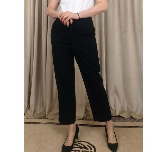 Vintage Rafelle Classic Black Wool Cigarette Pants Trousers