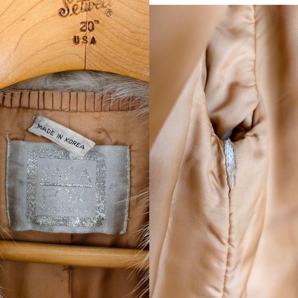 Vintage Saga Fox Beige Cream Fur Coat