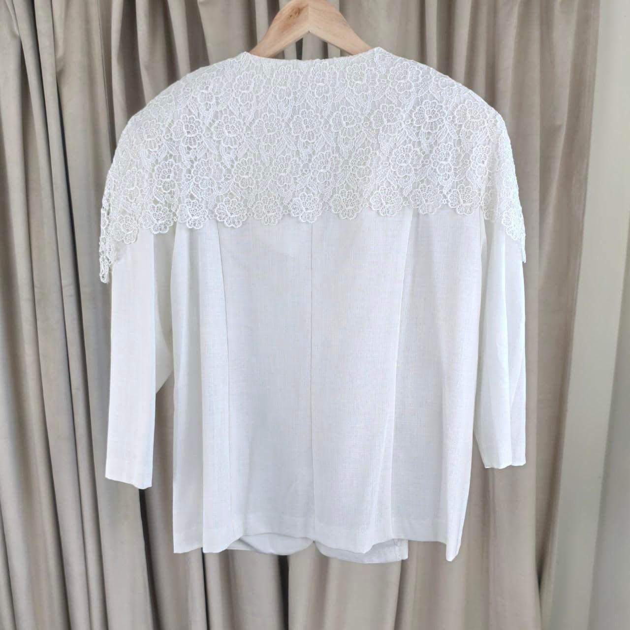 Vintage S. L. Fashions White Lace Blouse