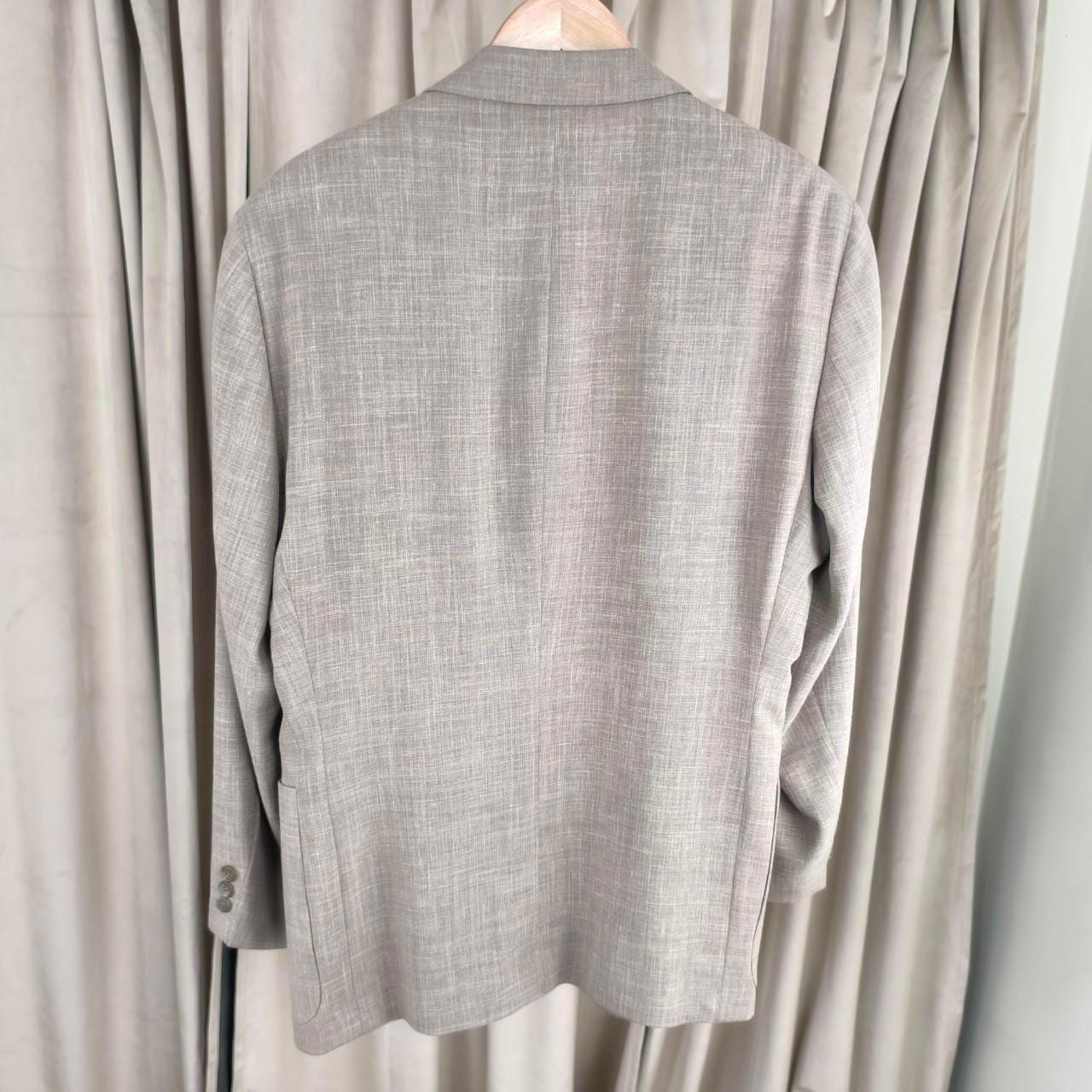 Vintage Beige Oversized Boyfriend Blazer