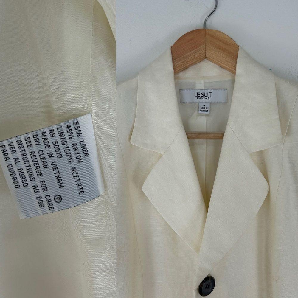 Vintage Le Suit Cream Linen Blazer