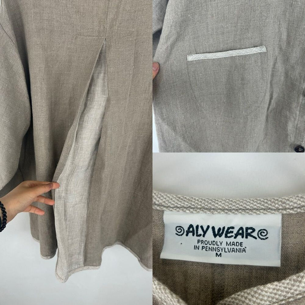 Vintage Aly Wear Handmade Linen Jacket