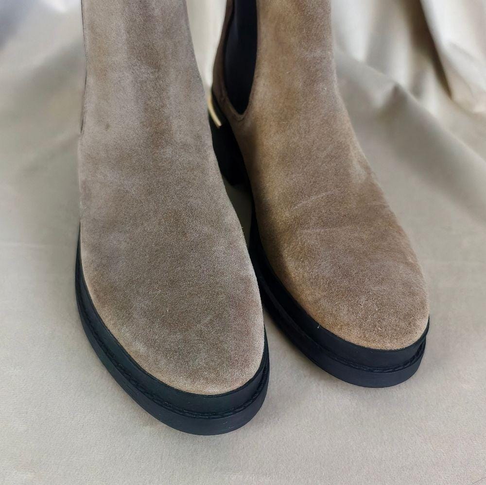 Kenneth Cole Tan Taupe Suede Ankle Boots