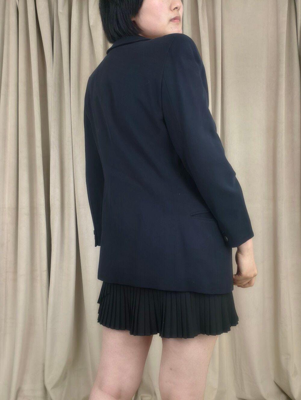 Vintage Giorgio Armani Black Double-Breasted Tailored Blazer