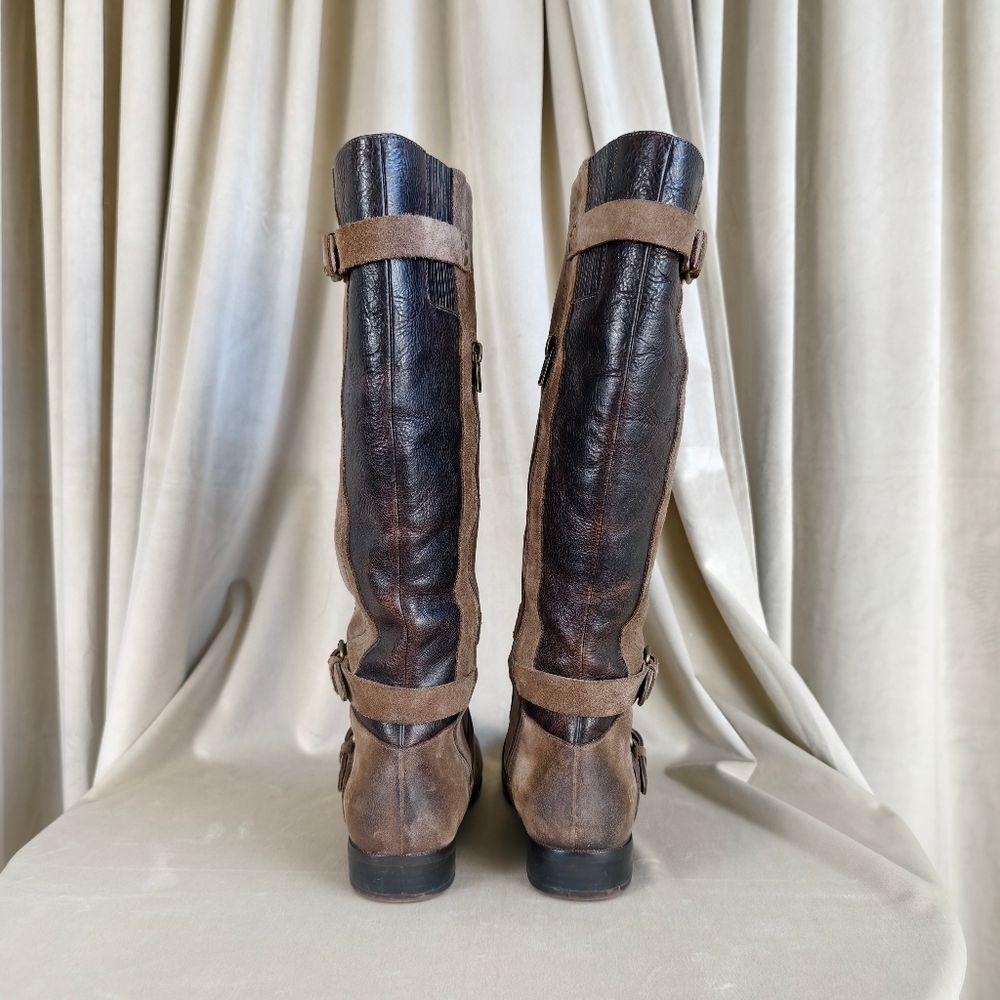 UGG Sydnee Shearling Brown Leather Knee-High Riding Boots