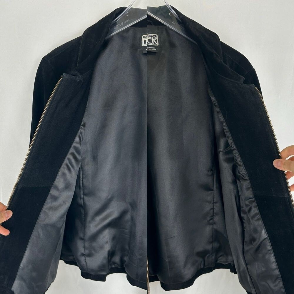 Vintage Berek Black Suede Fringed Leather Jacket