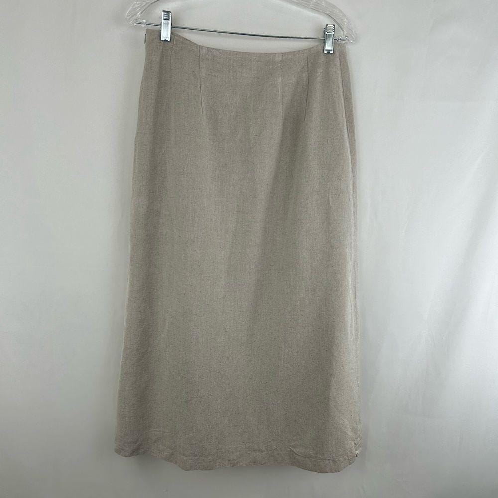 Vintage Harve Benard Grey Linen Blend Pencil Skirt
