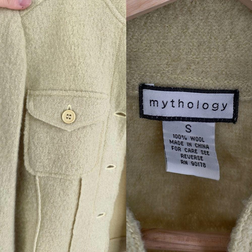 Mythology Light Pastel Green Wool Jacket