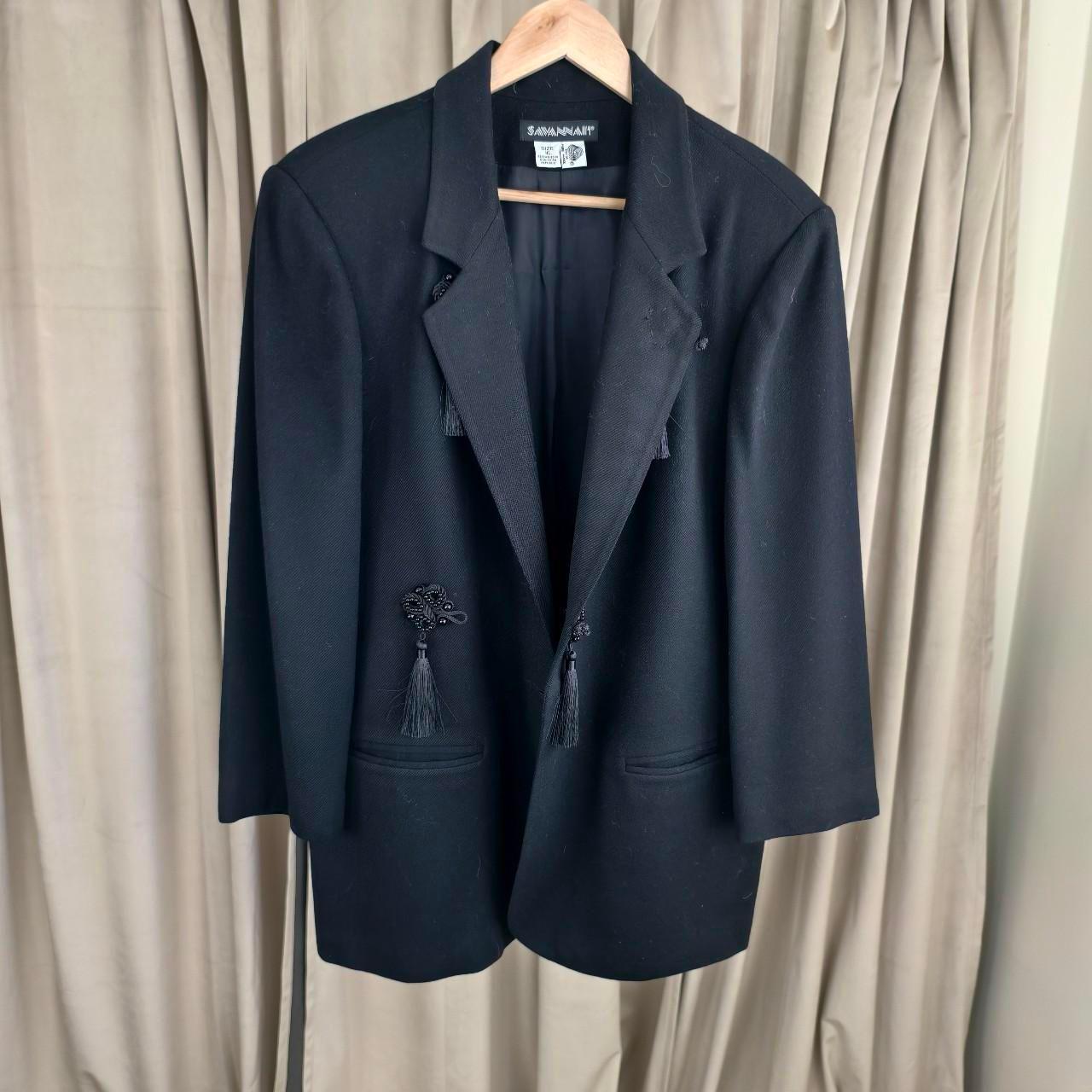 Reworked Vintage Wool Blazer Mandarin Tang Jacket