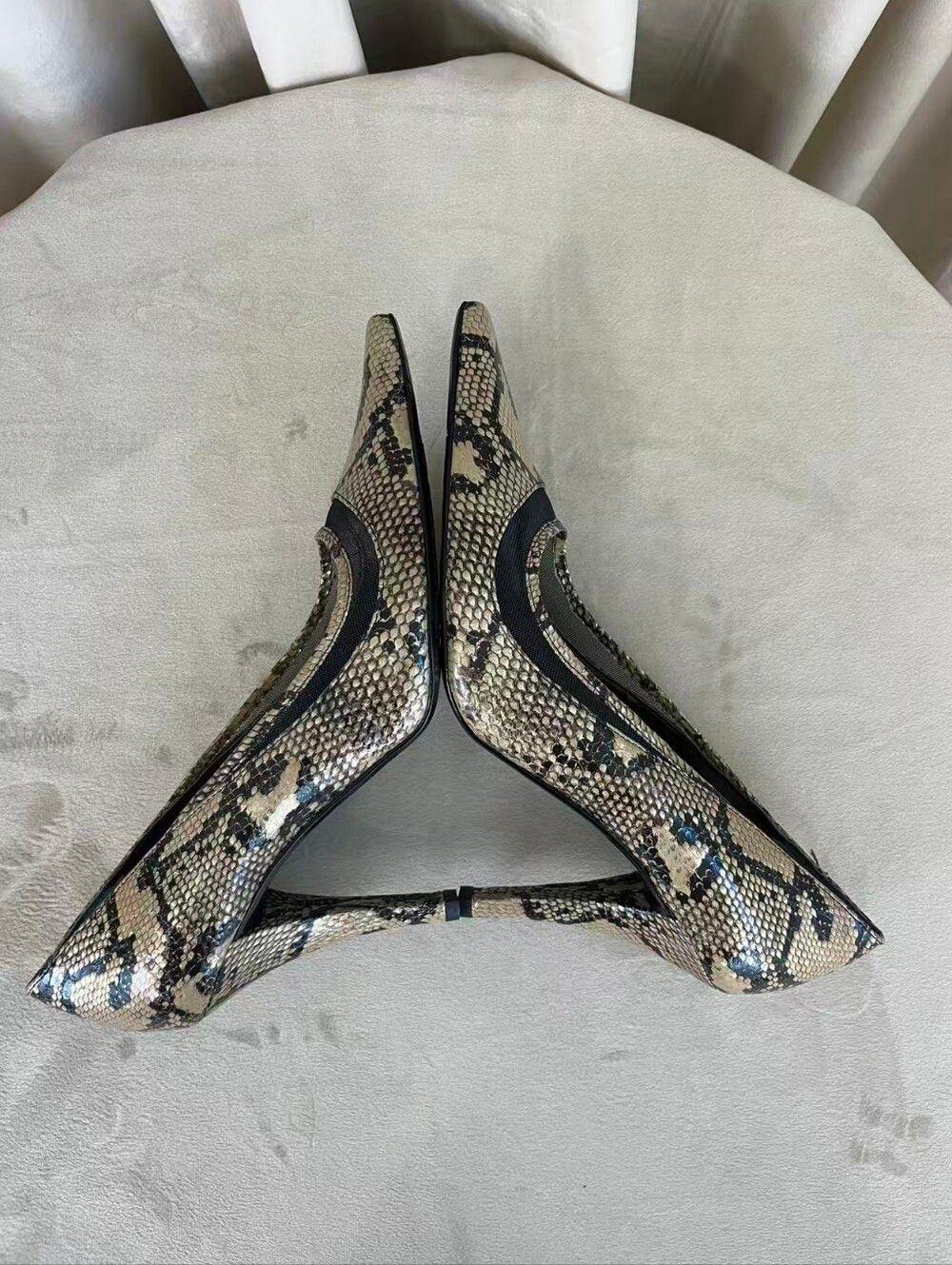 J Renee Snake-Print Pointed Toe Pumps