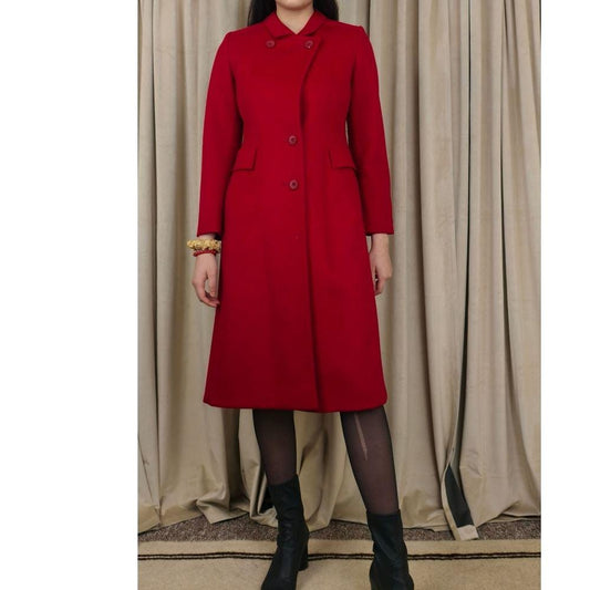 Vintage Forstmann Red Fitted Wool Coat