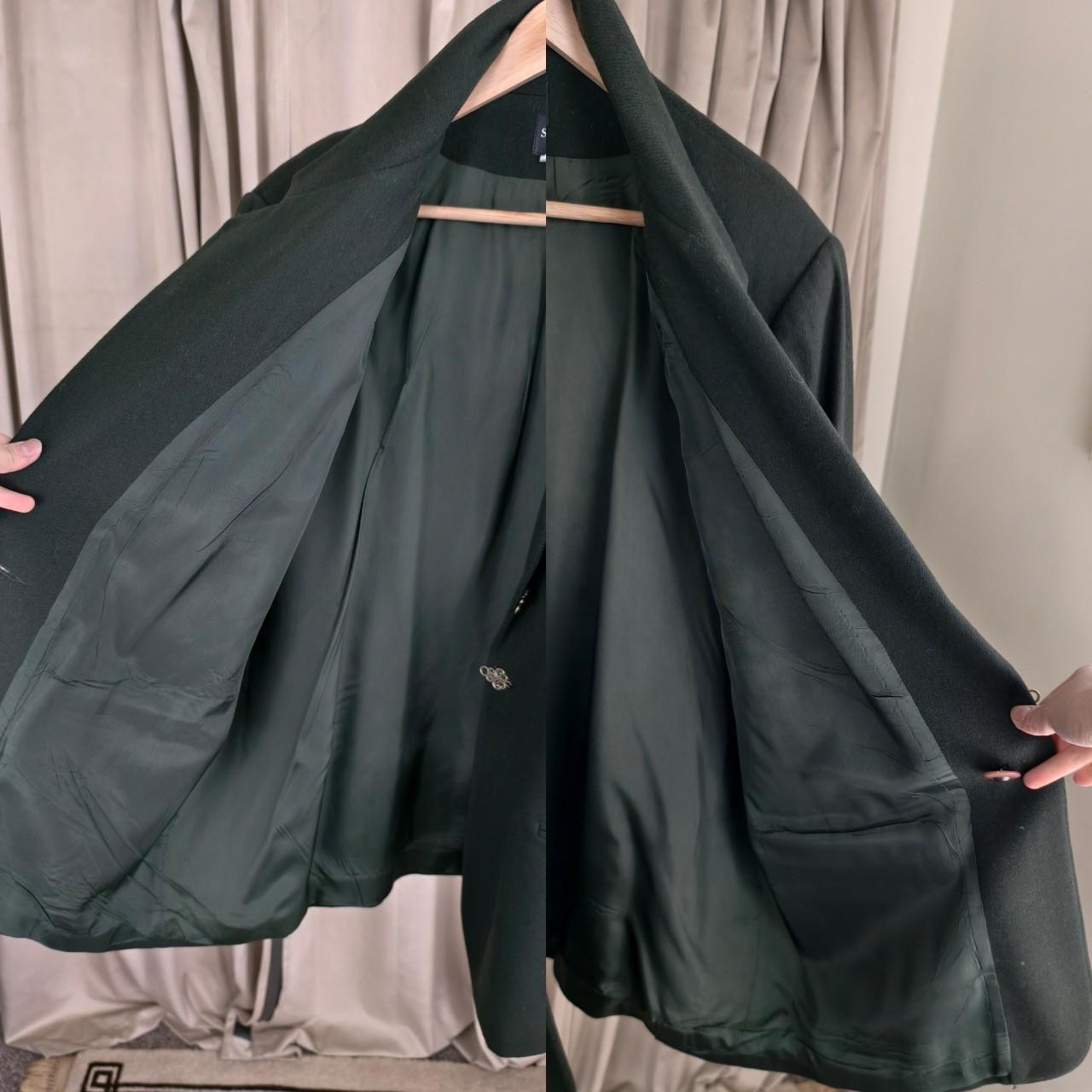 Reworked Vintage Green Blazer Madarin Tang Jacket