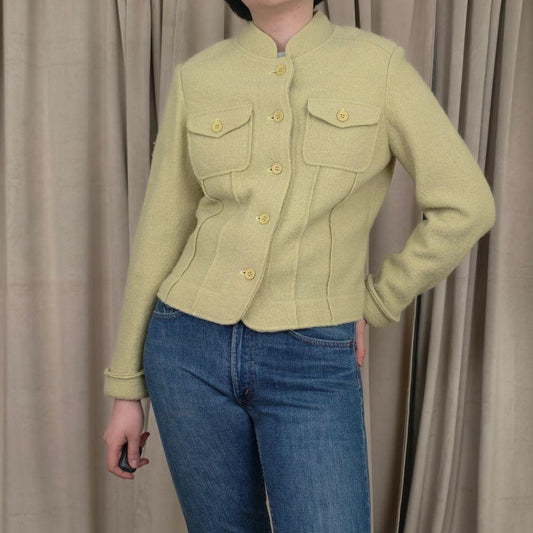 Mythology Light Pastel Green Wool Jacket