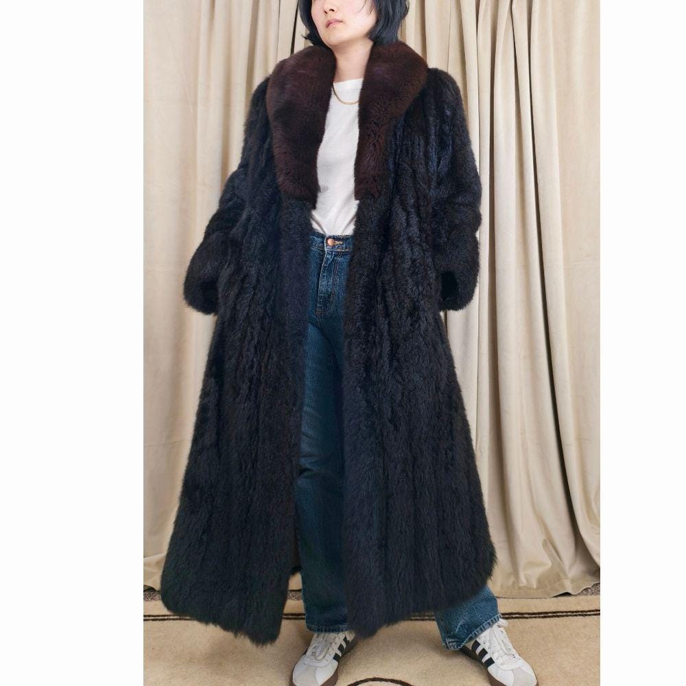 Vintage Jacobson's Full Length Genuine Fur Sheared Beaver Coat