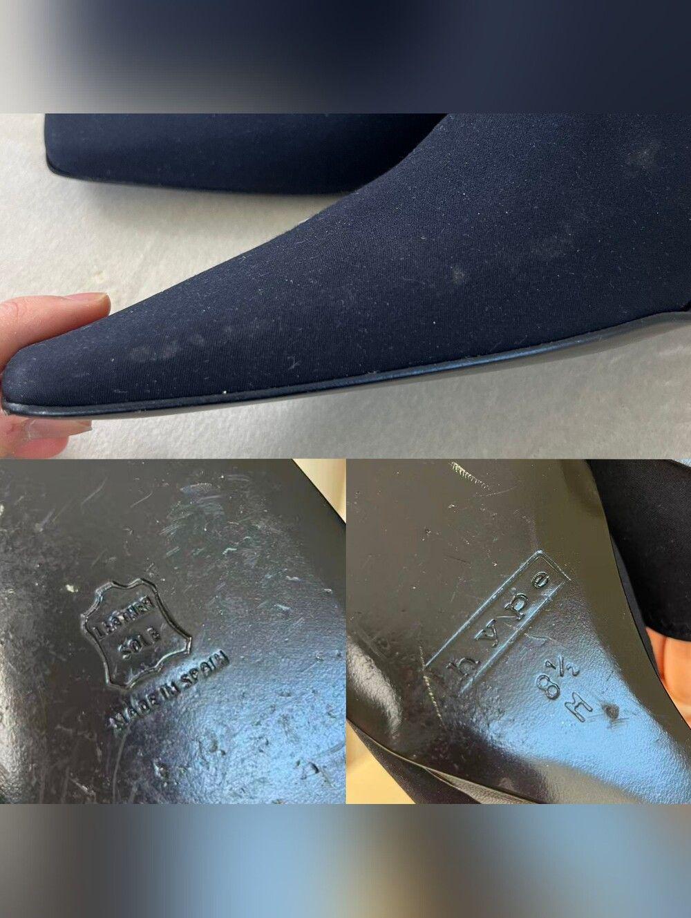 Vintage Hype Women's Black Square-Toe Slip-On Wedged Mules