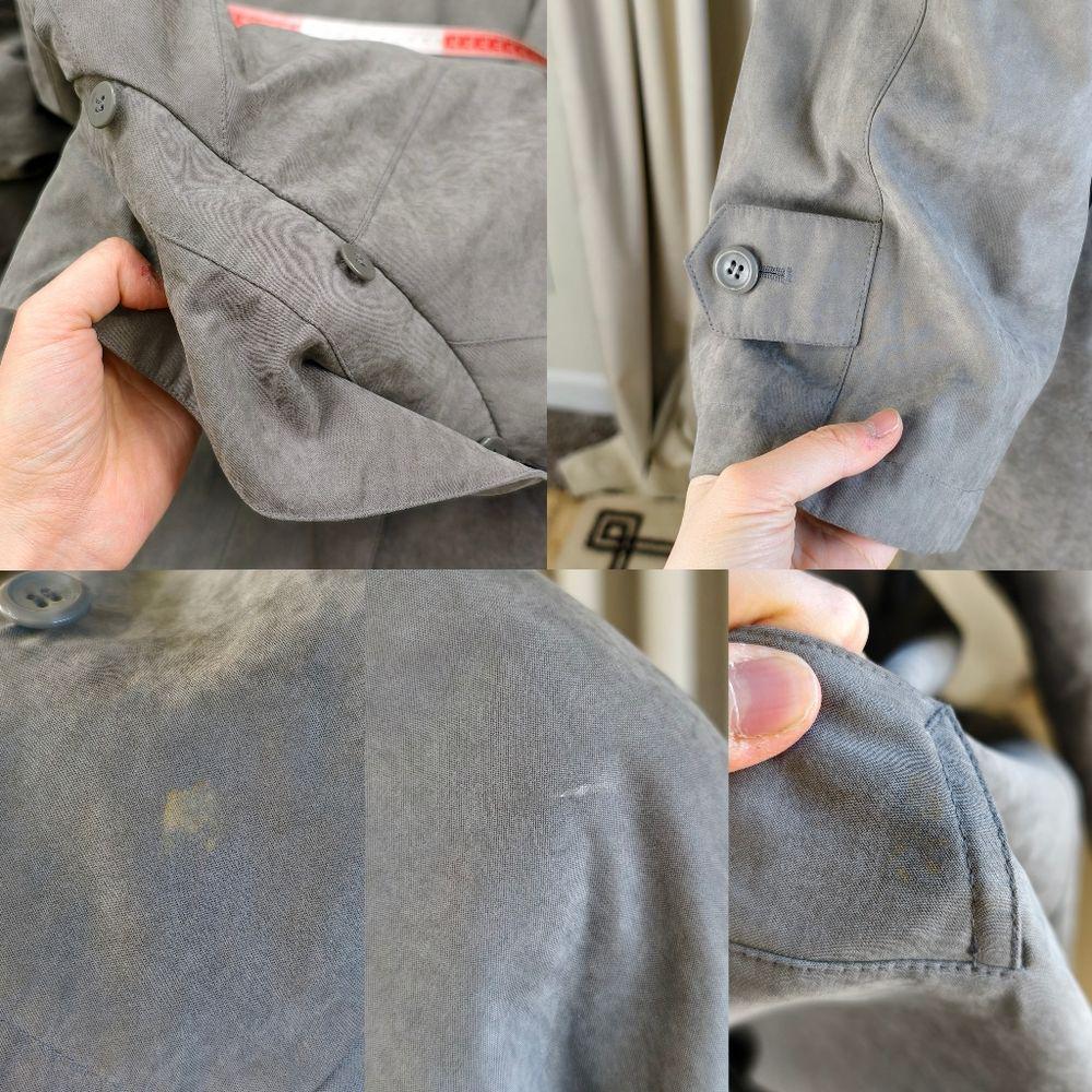 Vintage FSL Gray Full Length Trench Coat with Detachable Lining