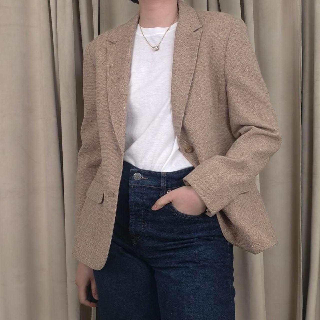 Vintage Pendleton Wool Tweed Tan Blazer