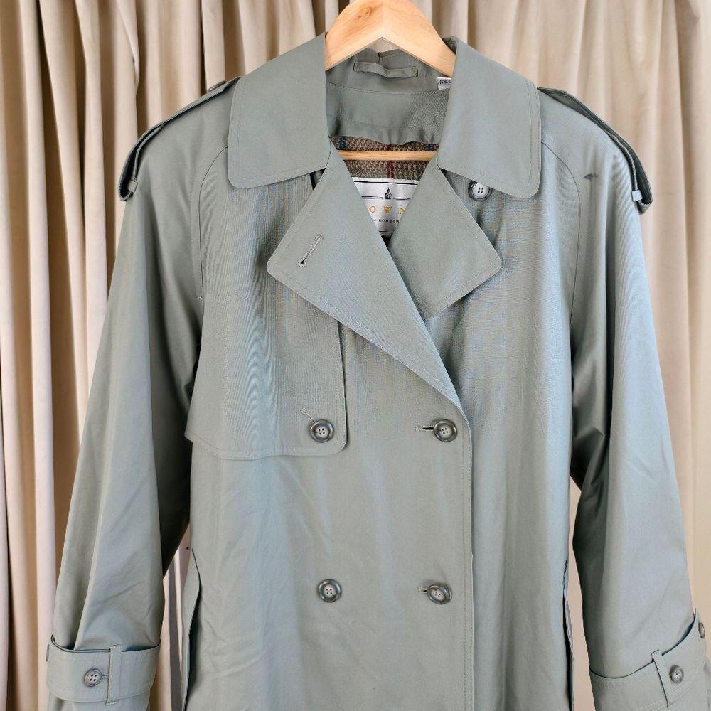Vintage Towne London Fog Green Trench Coat