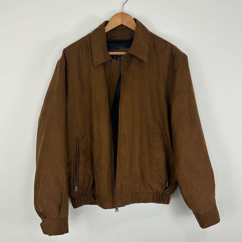 Vintage Jos. A Banks Brown Boyfriend Bomber Jacket with Detachable Lining