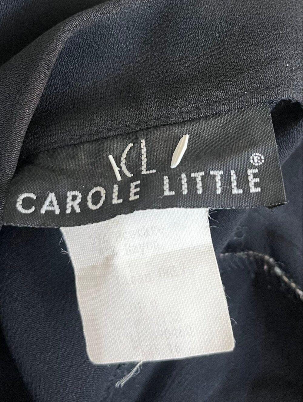 Vintage Carole Little Black Lightweight Double Breasted Blazer
