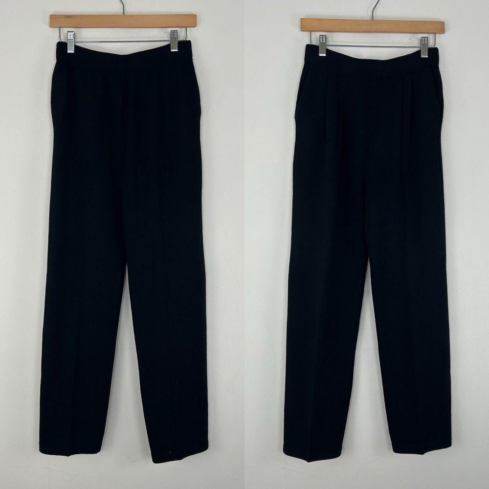 Vintage St John Tapered Cigarette Knit Pants Trousers