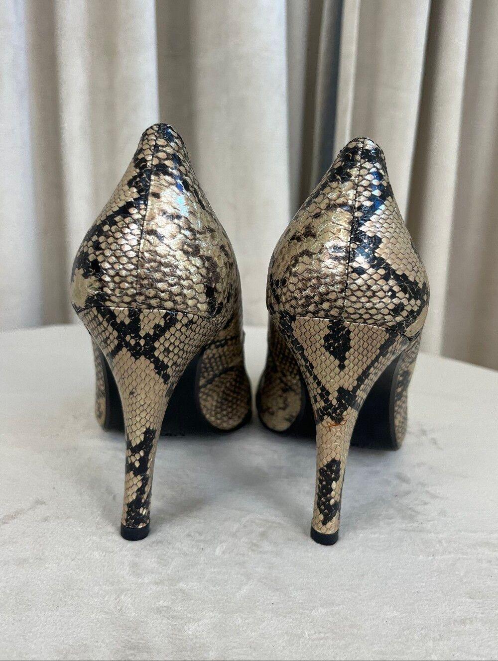 J Renee Snake-Print Pointed Toe Pumps