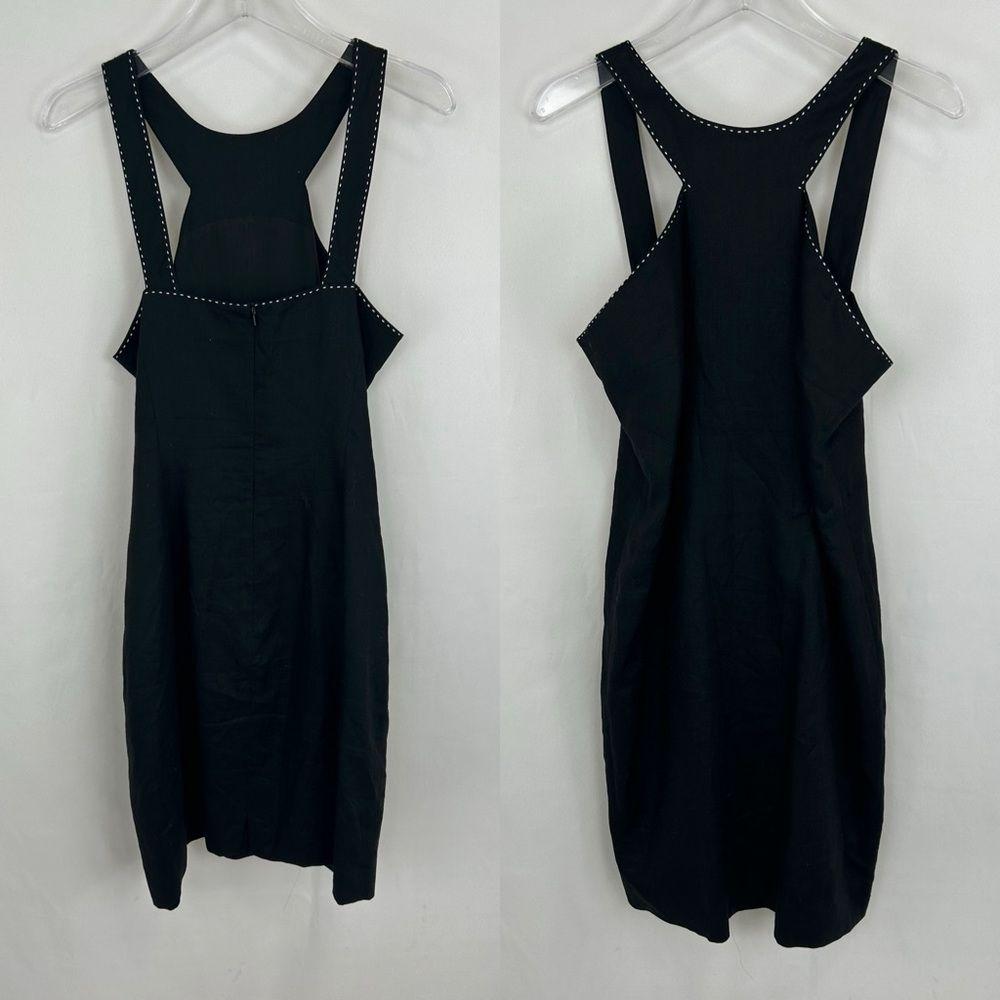 Vintage Lauren Ralph Lauren Black Halter Neck Linen Dress