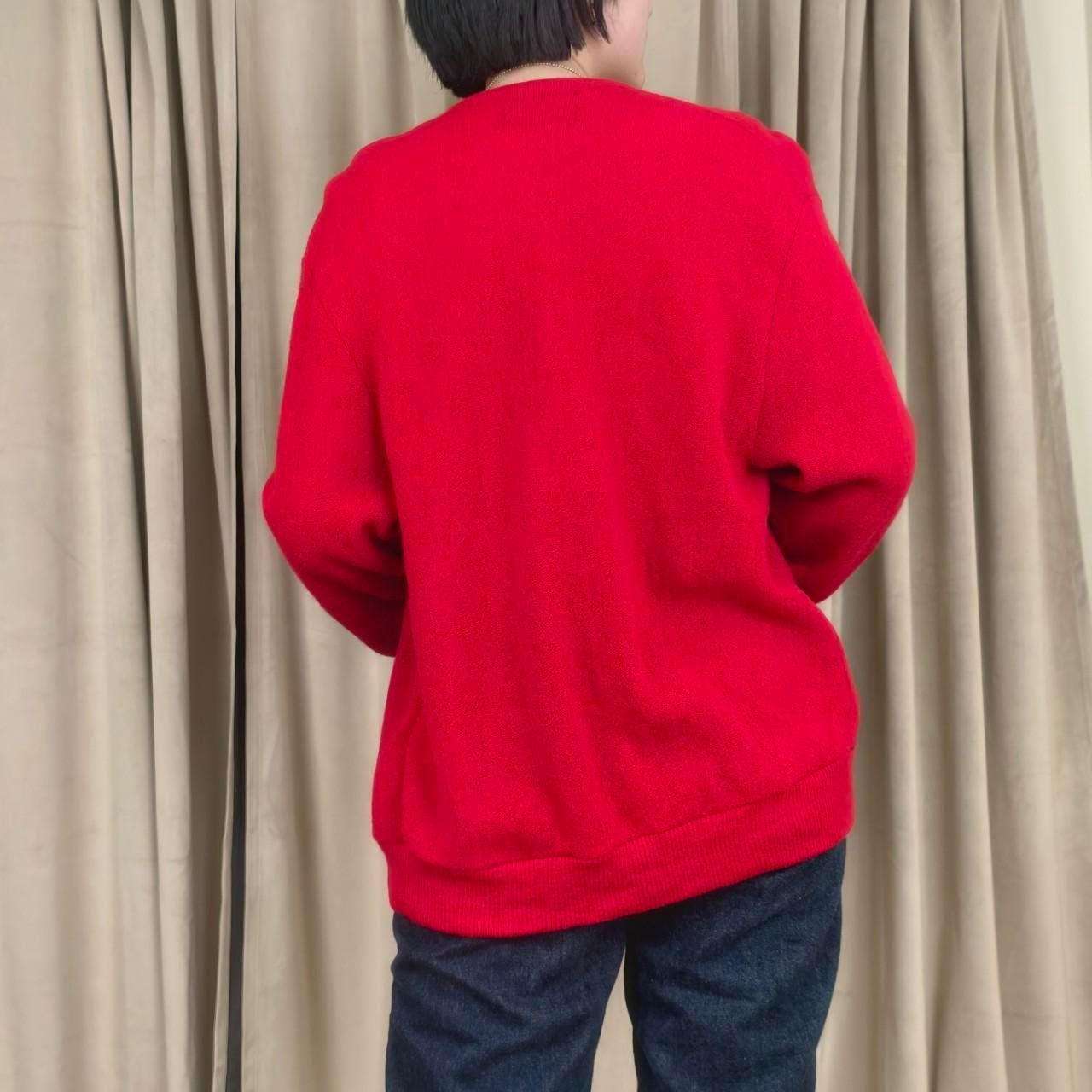 Vintage Robert Brice Red Wool Cardigan