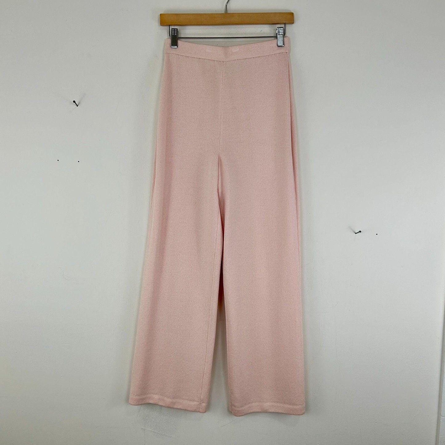 Vintage St John Collection Light Pastel Pink Knitted Trousers